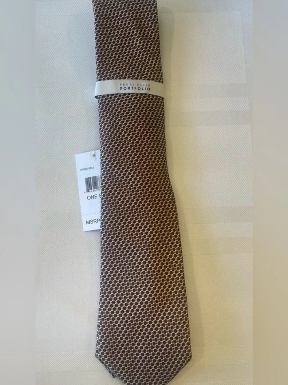 PERRY ELLIS Men's Dixon Tie Classic Brown